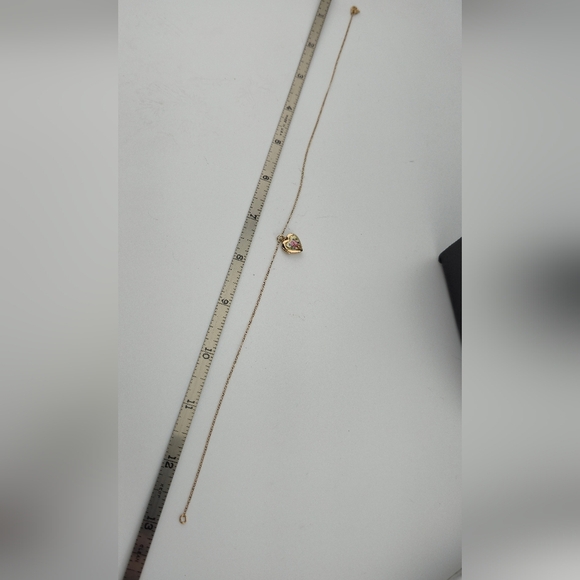 Vintage 12K Gold-Filled Heart Locket Necklace 13" Chain Floral Enamel Pendant - Picture 3 of 12